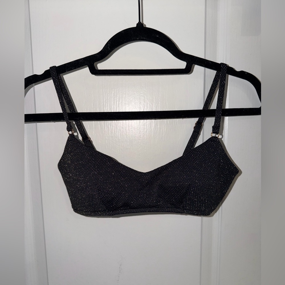 Seafolly Black Textured Bralette